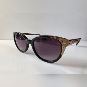 Balmain Cat Eye Sunglasses Black Gold Purple